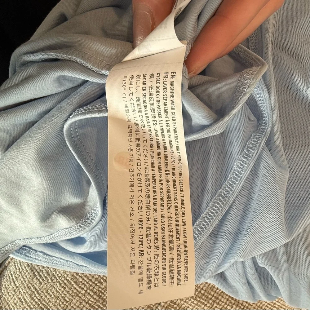 Abercrombie Mesh Racerback Maxi Dress-Light Blue-NWT
